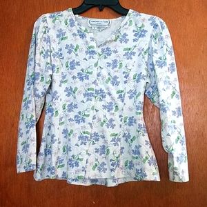 Adrienne Vittadini Sport floral blouse